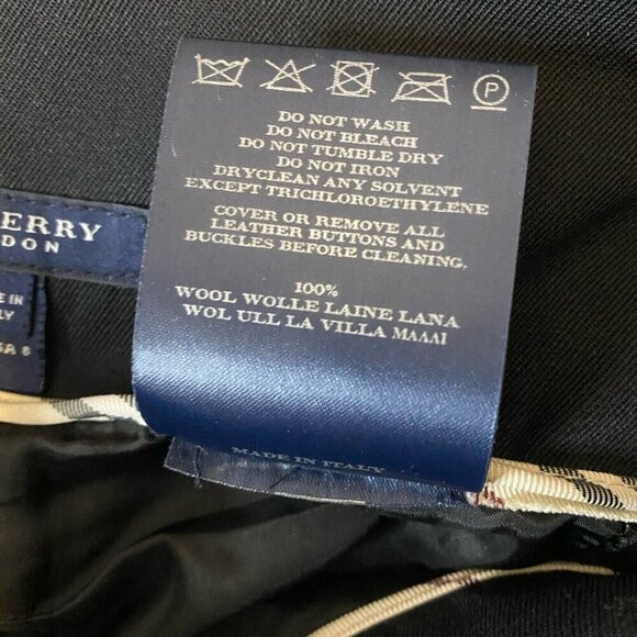 Burberry London Women 100% Wool Bootcut Lined Pants Trousers Sz 8 Made i… - Picture 9 of 9